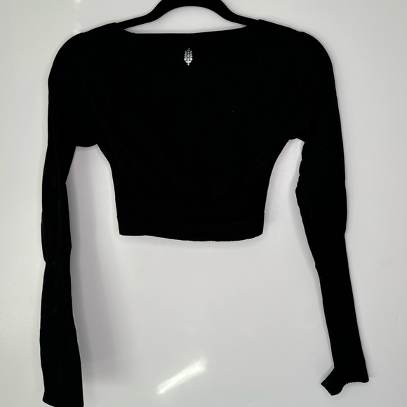 NWOT Free People FP Movement Long Sleeve Cropped Top - Picture 2 of 5